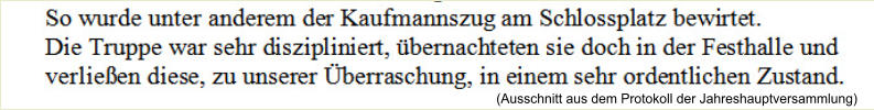 (Ausschnitt aus dem Protokoll der Jahreshauptversammlung)